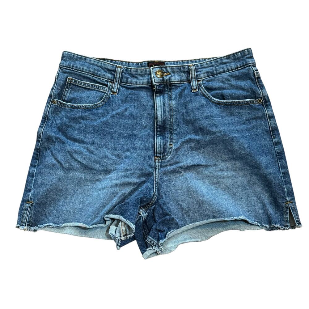 Lee Jeans Vintage High Rise Size 12 Denim Cut Off Frayed Blue Shorts
